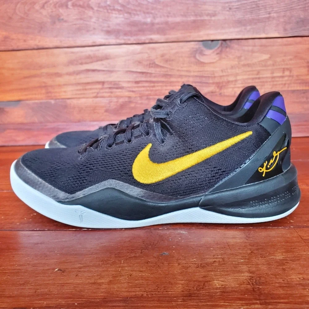 Nike‎ Kobe 8 Protro Basketball Shoes Kids 4.5Y Black Lakers Away FN0266-002
